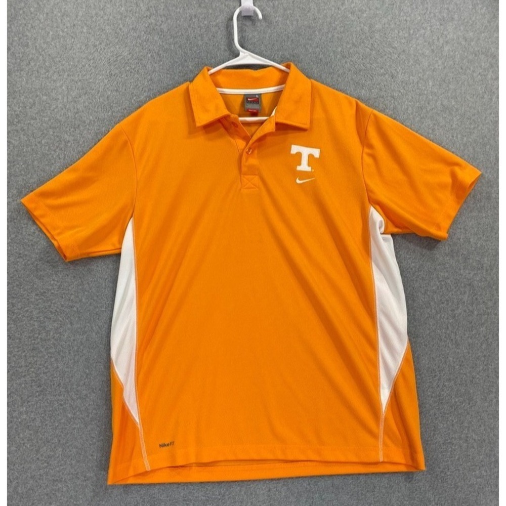 Nike Dri-Fit Tennessee‎ Volunteers Polo Shirt Mens Large Orange NCAA Football